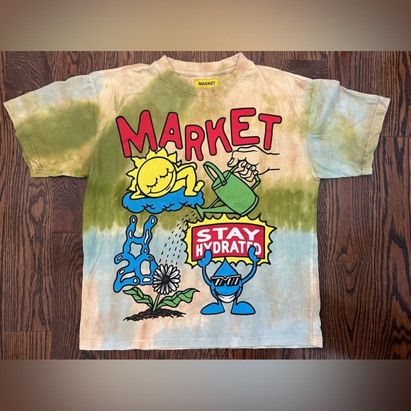 Market Other - Vintage Chinatown Market Stay Hydrated Baggy Tie Dye Tee Grail Shirt Men Medium